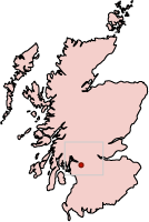 Auchentoshan marked on a Scotland map