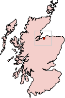 Benromach marked on a Scotland map