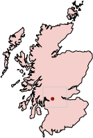 Glengoyne marked on a Scotland map
