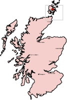 Highland Park marked on a Scotland map